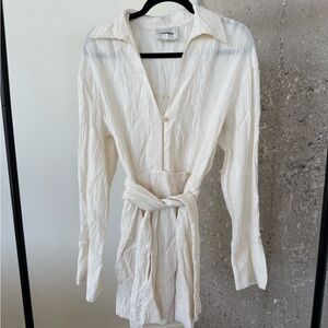 Nanushka Textured Cream Dress